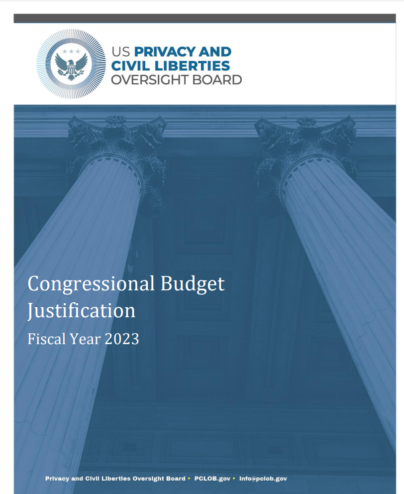 download PCLOB FY 2023 Congressional Budget Justification
